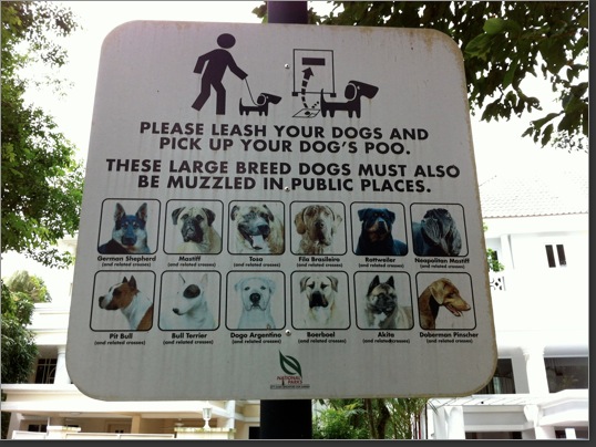 Singapore Dog Signboard 1